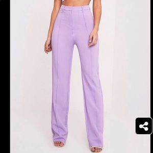 Sassy Lilac High Waisted Straight Leg Pants